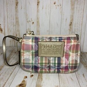 Coach Poppy Daisy Madras Pastel
Tartan Plaid Wristlet